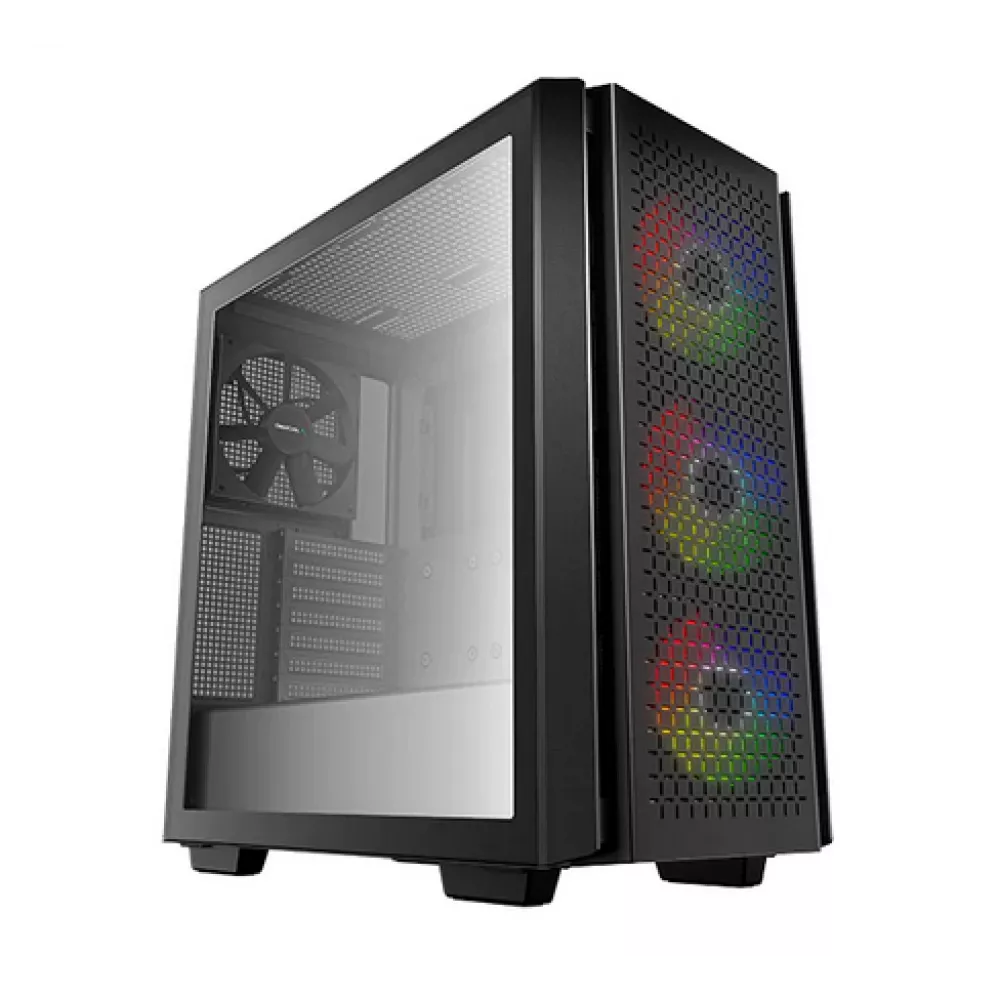 CAIXA PC E-ATX TORRE. S/ F.A. 3xVENT.12CM+1x14CM 2xUSB3.0+AUDIO FRONT.  DeepCool CG560 Cristal RGB
