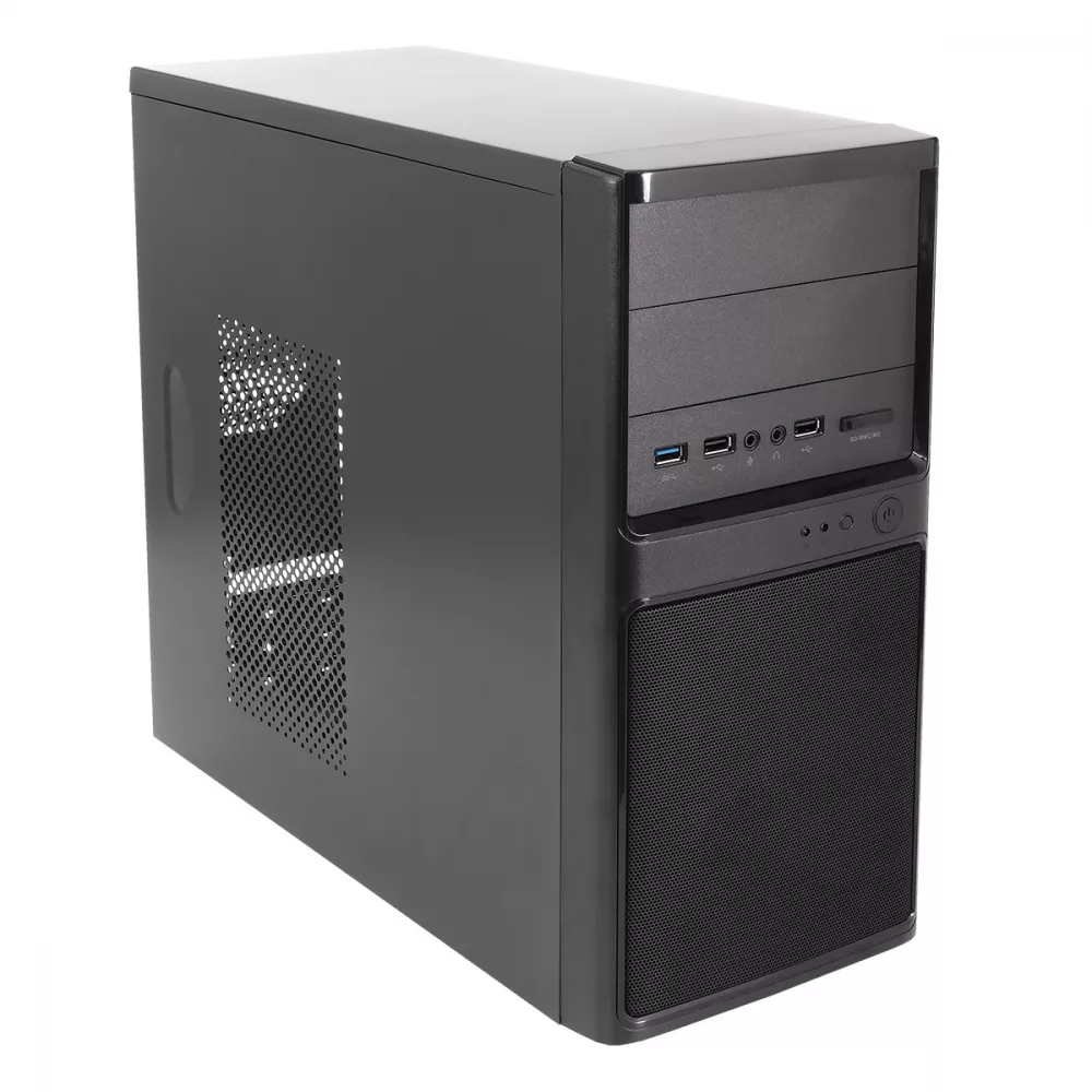 CAIXA PC mATX MINITORRE F.A.300W 85+ 1VENT.12CM 3USBs(1x3.0)+LECT. SD+AUDIO  FRONTAL NG UNYKA UK6012